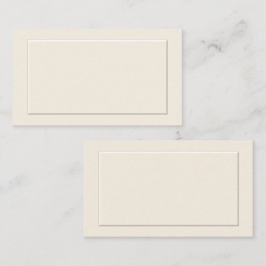 Cartes de lieu officielles blanches (Devant / Derrière)