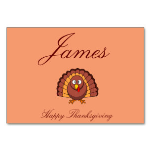 Cartes De Lieu Orange Personnalisées Thankesgiving