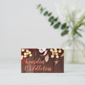 Cartes de lieu personnalisées Branche de coton sur (Debout devant)