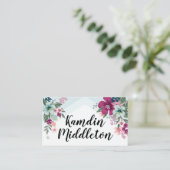 Cartes de lieu personnalisées Fleurs tropicales en (Debout devant)