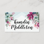 Cartes de lieu personnalisées Fleurs tropicales en (Devant)