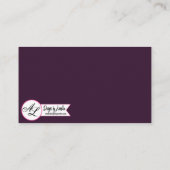 Cartes de lieu personnalisées Plum violet Rose Gol (Dos)