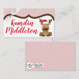 Cartes de lieu personnalisées Reindeer Noël XMAS P