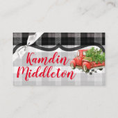 Cartes de lieu personnalisées XMAS Camion Noël Buf (Devant)