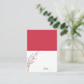 Cartes de lieu pliées de branches florissantes - C (Debout devant)