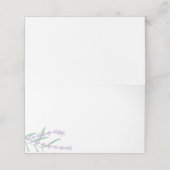 Cartes de lieu pliées florales de lavande (Extérieur déplié)