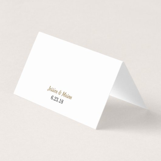 Cartes de lieu pliées Rustique (Dos)