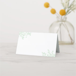 Cartes de lieu simples Sage Green Eucalyptus