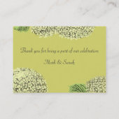 Cartes de lieu Taupe Hydrangea (Dos)