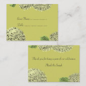 Cartes de lieu Taupe Hydrangea (Devant / Derrière)