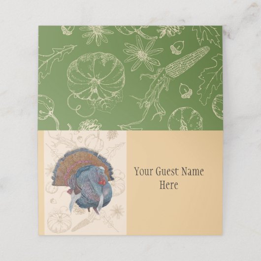 Cartes de lieu Thanksgiving (Extérieur déplié)