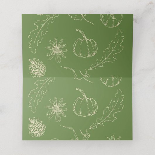 Cartes de lieu Thanksgiving (Intérieur déplié)