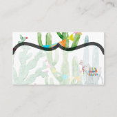 Cartes de lieu vierges Boho Llama Bohemian Cactus  (Devant)