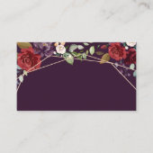 Cartes de lieu vierges Plum violet Rose or géométr (Devant)