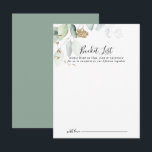 Cartes de liste de choses à faire pour un mariage<br><div class="desc">Ces cartes de liste de choses à faire pour un mariage au eucalyptus doré sont l'activité parfaite pour une réception de mariage rustique ou une fête de douche nuptiale. Ce design artistique présente un feuillage doré et vert dessiné à la main à l'aquarelle, inspirant une beauté naturelle. Modifiez le texte...</div>