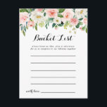 Cartes de liste de compartiments de feuillage vert<br><div class="desc">Ces cartes simples de seau feuillage vert floral sont l'activité parfaite pour une réception de mariage tropical ou une douche nuptiale. Le design présente de beaux roses blancs, roses et blush peints à la main et incrustés dans un feuillage vert, une beauté artistique inspirante. Le signe Liste de regroupement est...</div>