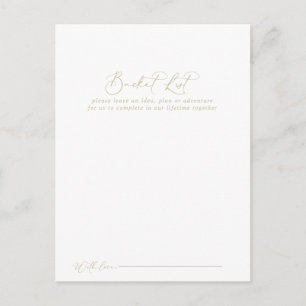Cartes de liste de mariage à calligraphie idylliqu