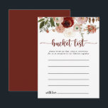 Cartes de liste de seaux floraux colorés rustiques<br><div class="desc">Ces cartes de liste de seaux floraux colorés rustiques en or sont l'activité parfaite pour une réception de mariage simple ou une douche de mariée. Le design présente des fleurs de marsala, rose, blush, bordeaux et or peintes à la main avec des feuilles vertes disposées en couronnes magnifiques. Changez le...</div>