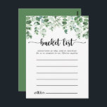 Cartes de liste de seaux simples éucalyptus minima<br><div class="desc">Ces cartes de liste de seaux simples éucalyptus minimalistes sont l'activité parfaite pour une réception de mariage rustique ou une douche de mariée. Le design présente de l'eucalyptus vert aquarelle peint à la main, inspirant une beauté naturelle. Changez la formulation pour convenir à n'importe quel événement de la vie. Le...</div>