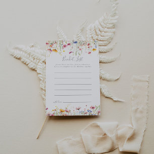 Cartes de liste des compartiments Fleurs sauvages 