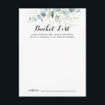 Cartes de liste des lots de Mariage Rustic Gold Fl<br><div class="desc">Ces cartes de godets à mariage à fleurs d'or rustique sont l'activité idéale pour une simple réception de mariage ou une douche nuptiale. Cette conception artistique présente des feuilles d'or dessinées à la main et des feuilles d'aquarelle vert d'eucalyptus, une beauté naturelle inspirante. Modifier le libellé pour convenir à tout...</div>