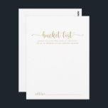 Cartes de liste des Mariages de la calligraphie d'<br><div class="desc">Ces cartes de liste de mariage de calligraphie or sont l'activité idéale pour une réception de mariage rustique ou une douche nuptiale. Le design sobre et élégant présente une typographie de script classique et sophistiquée en or. Modifier le libellé pour convenir à tout événement de vie. Le panneau de liste...</div>