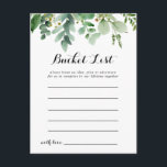 Cartes de liste des seaux de liage Eucalyptus vert<br><div class="desc">Ces cartes de liste verte de seau de feuillage d'eucalyptus sont l'activité parfaite pour une réception de mariage tropical ou une douche nuptiale. Le design est composé de beaux feuilles peints à la main et d'eucalyptus verts, assemblés en bouquets soignés pour agrémenter votre événement. Le signe Liste de regroupement est...</div>