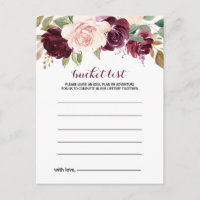 Cartes de liste des seaux floraux bleus verts Bour