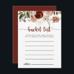 Cartes de liste des seaux floraux couleur or rusti<br><div class="desc">Ces cartes de liste de seau fleuris couleur or rustique sont l'activité parfaite pour une simple réception de mariage ou douche nuptiale. Le design est composé de marsala peinte à la main, de rose, de rougeur, de bordeaux et de fleurs dorées avec des feuilles verts disposés en de belles couronnes....</div>