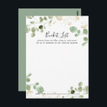 Cartes de liste des seaux Mariages Gold Confetti E<br><div class="desc">Ces cartes de liste de mariage de confettis d'or eucalyptus sont l'activité idéale pour une réception de mariage rustique ou une douche nuptiale. Gold Confetti Eucalyptus Foliage Modifier le libellé pour convenir à tout événement de vie. Le panneau de liste de regroupement est vendu séparément.</div>