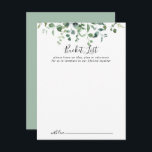 Cartes de liste Mariage de regroupement de feuilla<br><div class="desc">Ces cartes de liste de mariage de feuillage vert script sont l'activité parfaite pour une réception de mariage moderne ou douche nuptiale. Le design se compose d'aquarelle dessinée à la main d'élégantes branches d'eucalyptus botaniques et de feuilles, disposés en de beaux bouquets et motifs géométriques. Modifier le libellé pour convenir...</div>