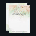 Cartes de liste Mariage de seaux Aquarelle Gold Co<br><div class="desc">Ces cartes de liste de mariage confetti en or aquarelle sont l'activité idéale pour une réception de mariage rustique ou une douche nuptiale. Le design se compose d'un arrière - plan rose, vert et blanc avec des parties scintillant d'or confetti splash. Modifier le libellé pour convenir à tout événement de...</div>