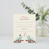 Cartes de livre d'hôtes Inséparables (Debout devant)