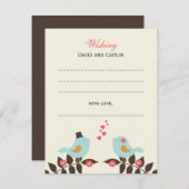 Cartes de livre d'hôtes Inséparables (Devant / Derrière)