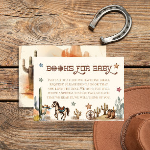 Cartes de Livres de Cow-Boy Rustiques pour Bébé