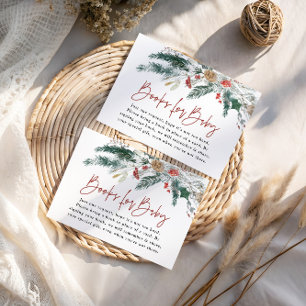 Cartes de livres de verdure hivernale pour Baby Sh