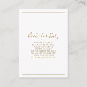 Cartes de livres dorés pour l'insertion de Baby Sh