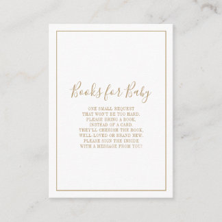 Cartes de livres dorés pour l'insertion de Baby Sh