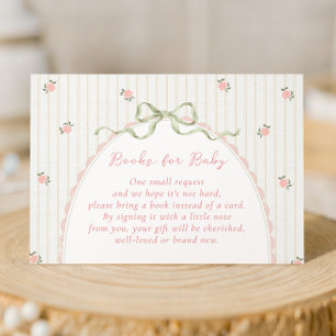 Cartes de livres pour bébé à l'ancienne avec nœud