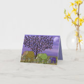 Cartes de lune d'éléphant (Fleur jaune)