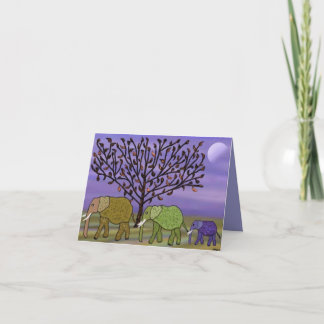 Cartes de lune d'éléphant
