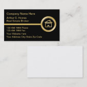 Cartes de luxe d'entreprise immobilière (Devant / Derrière)