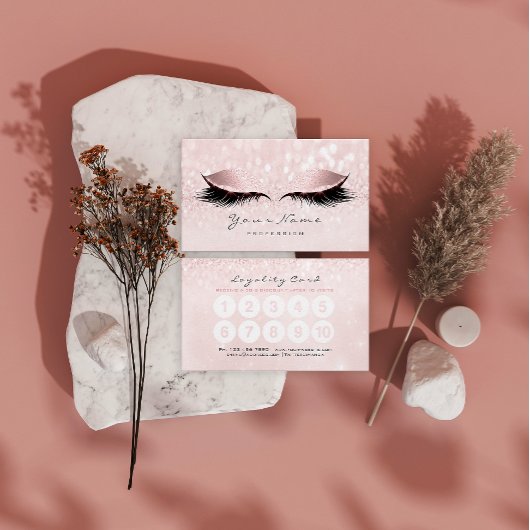Cartes de maquillage gris rose 10