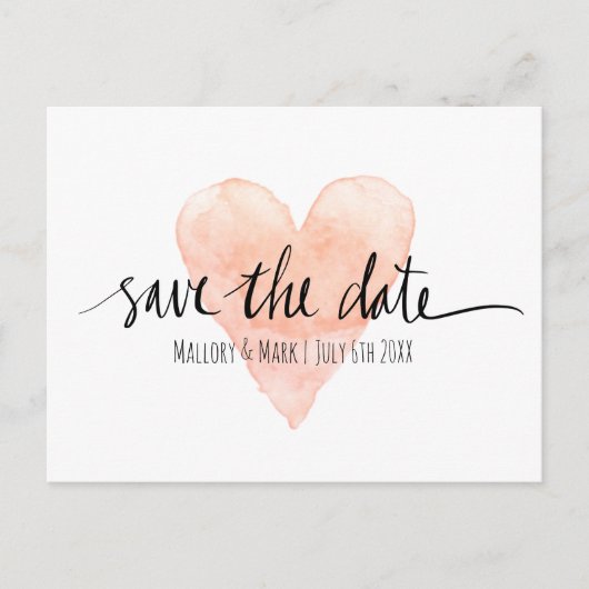 Cartes de mariage à conserver avec typographie ros (Devant)