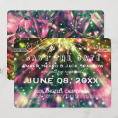 Cartes de mariage à feu d'artifice brillant Enregi (Devant / Derrière)