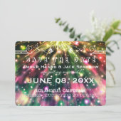 Cartes de mariage à feu d'artifice brillant Enregi (Debout devant)