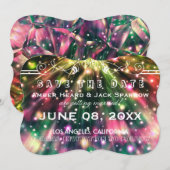 Cartes de mariage à feu d'artifice brillantes pour (Devant / Derrière)