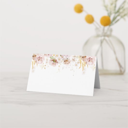 Cartes de mariage à fleurs Boho (Devant)