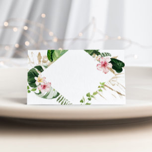 Cartes de mariage à fleurs de monstère tropicale