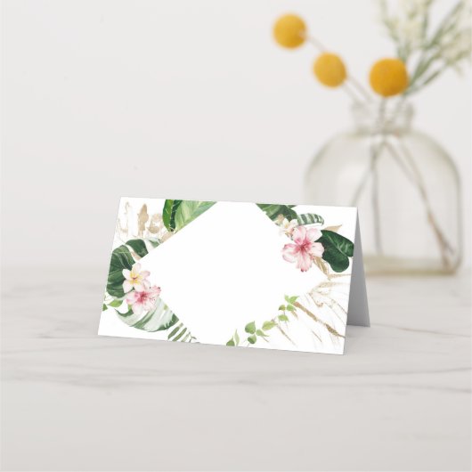 Cartes de mariage à fleurs de monstère tropicale (Devant)